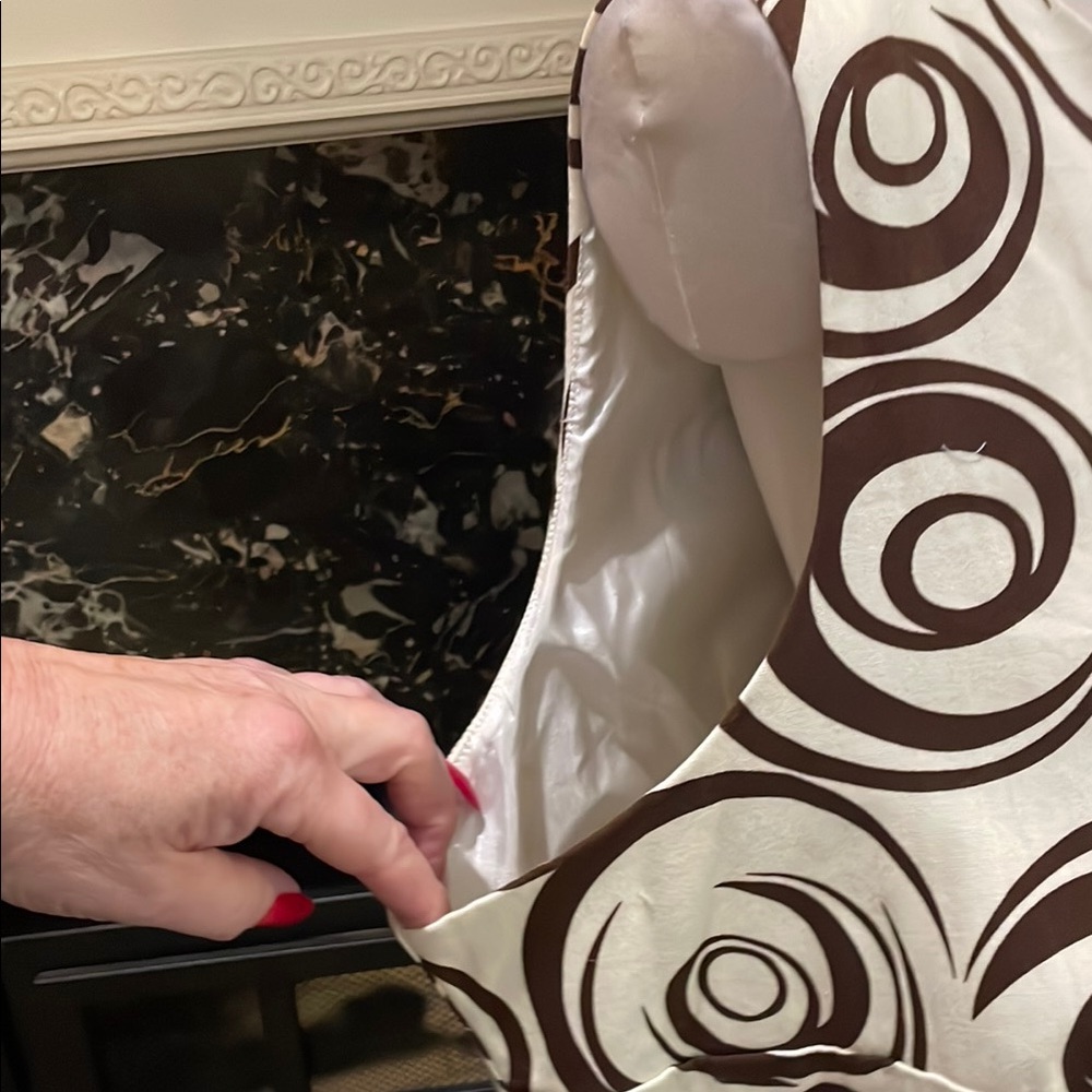 Brown and Cream Swirl Dress - Picture 6 of 13